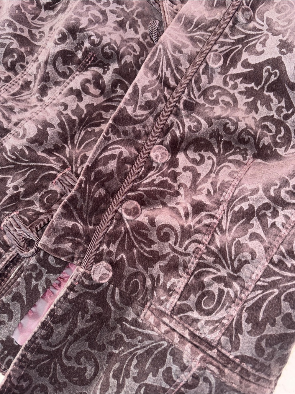 NWT Ann Taylor LOFT deep purple velvet embossed blazer * sz 6 - Picture 5 of 16